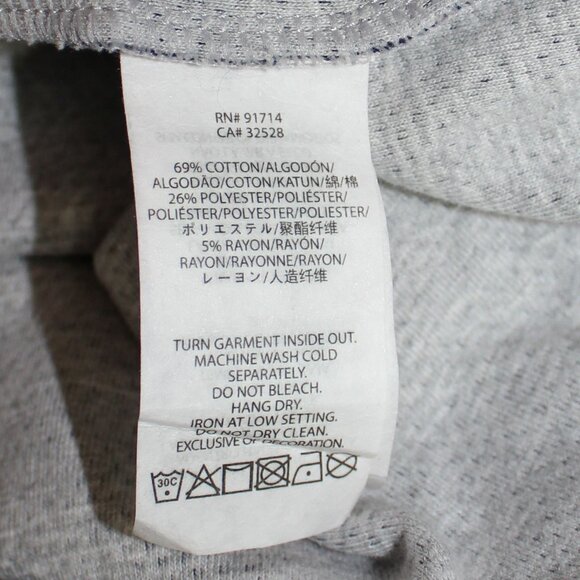 Armani Exchange 1/4" zip dark blue gray  hood pullover Men 's size Large - Picture 7 of 9